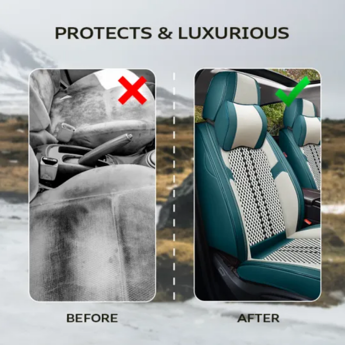 Ensemble complet de housses en cuir imperméable et respirant pour voitures