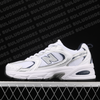 New Balance White/Dark Blue