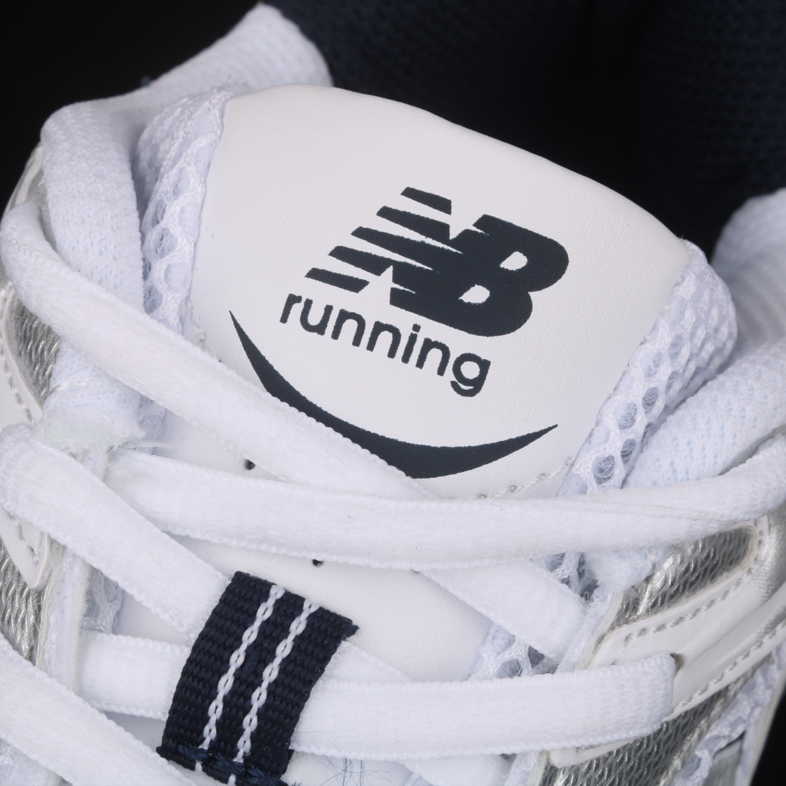 New Balance White/Dark Blue